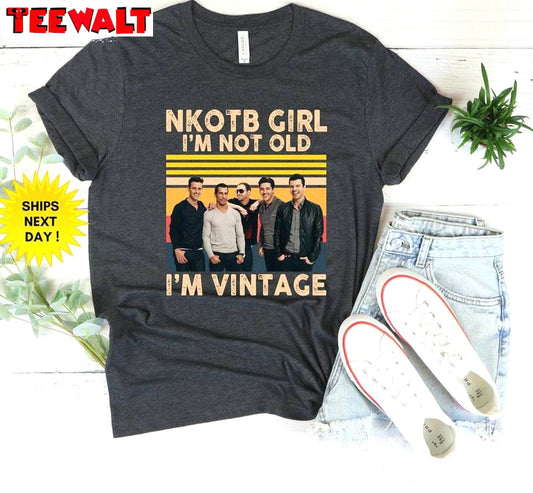 Nkotb Vintage Girl Inspirational Unisex Hoodie, New Kids On The Block Shirt Tank Top