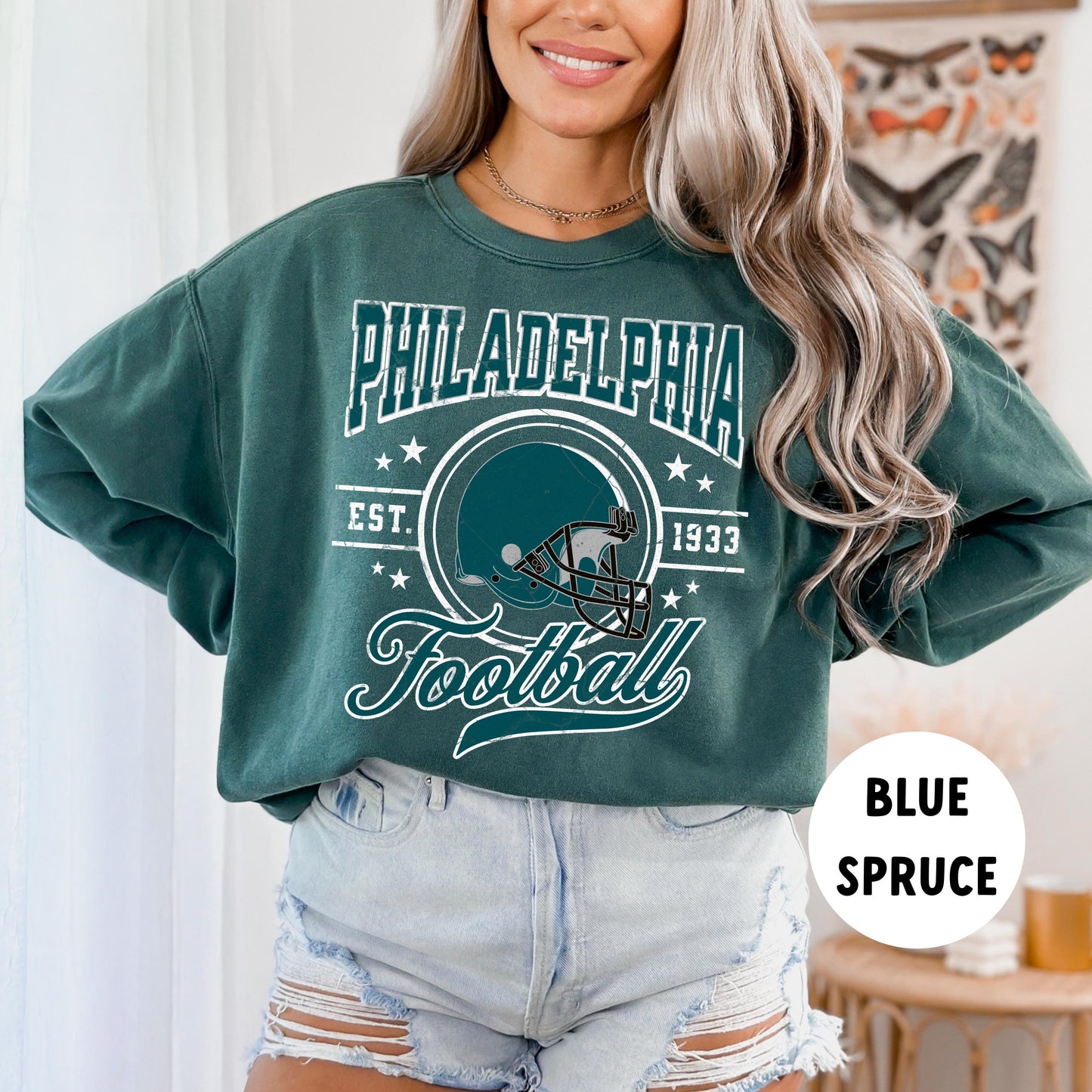 Philadelphia Football Sweatshirt Jalen Hurts Shirt Eagle Sweatshirt Gift