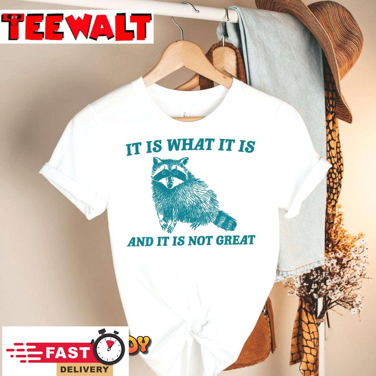 It Is What It Is And It Is Not Great Raccoon Sweatshirt