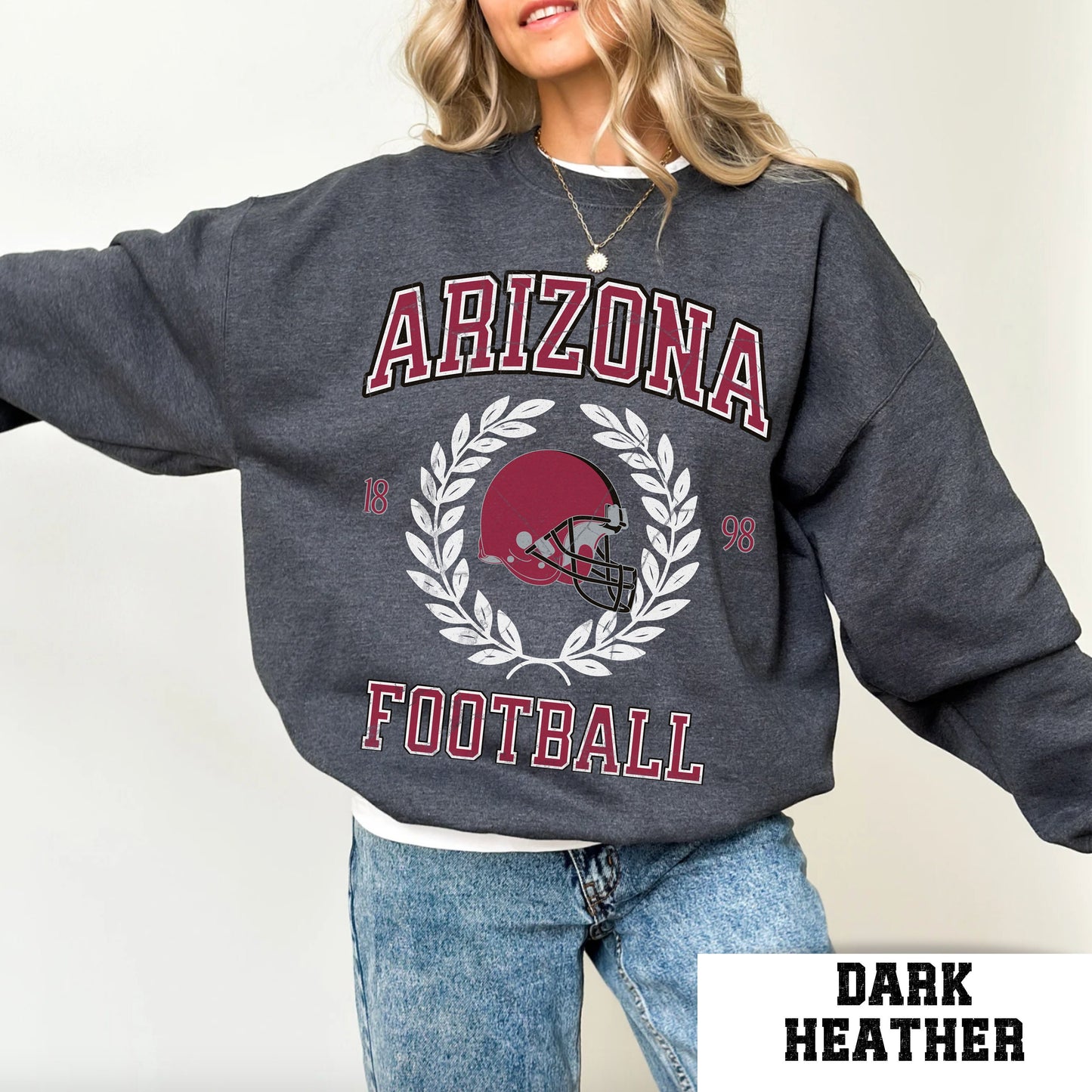 Arizona Football Vintage Sweatshirt, Retro Cardinal Shirt, Cardinal Football Gift