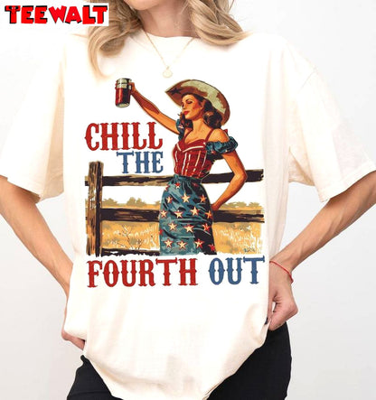 Retro Chill The Fourth Out Shirt, New Rare Independence Day Sweater