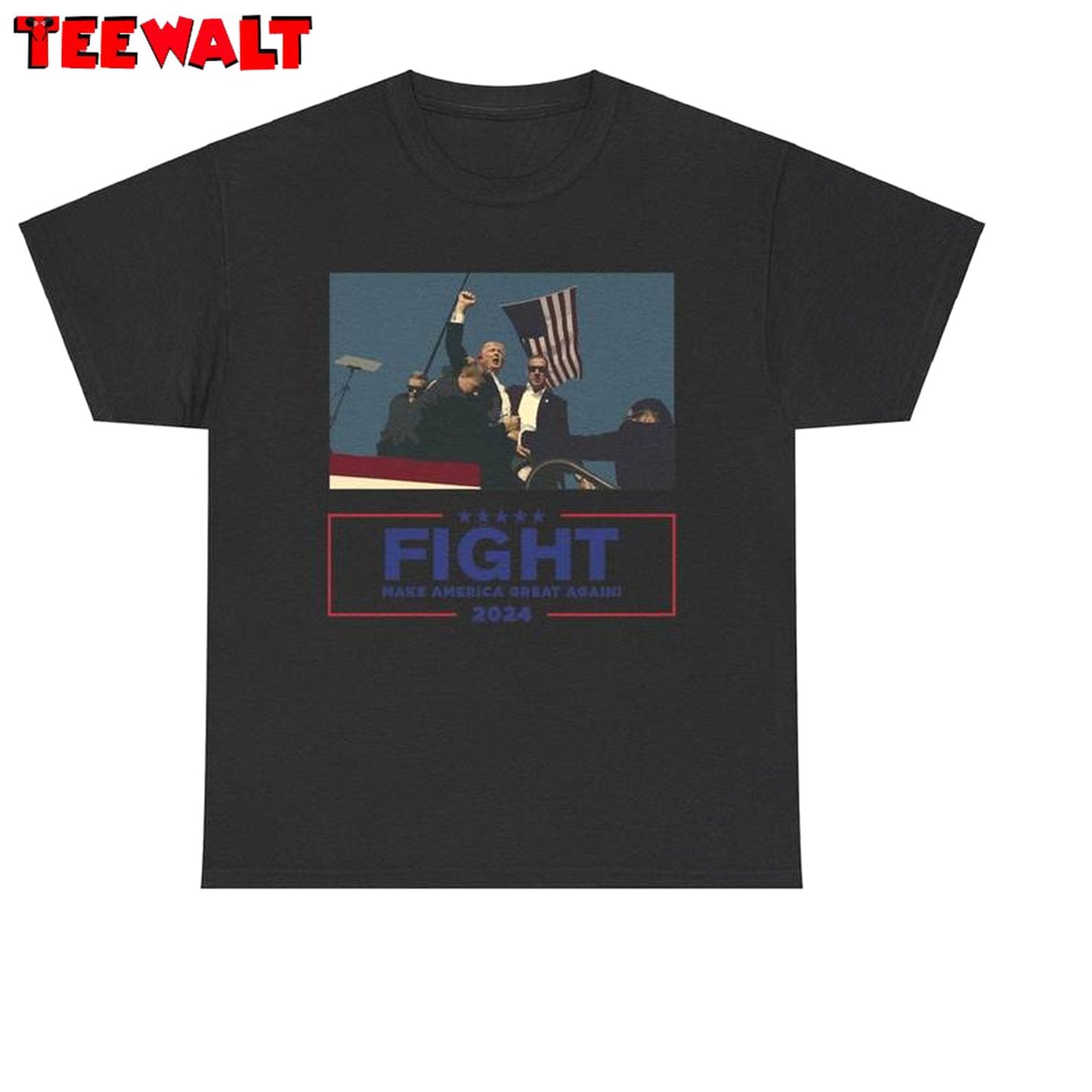 Cool Design Trump Fight Shirt, God Bless Trump New Rare Long Sleeve Tee Tops