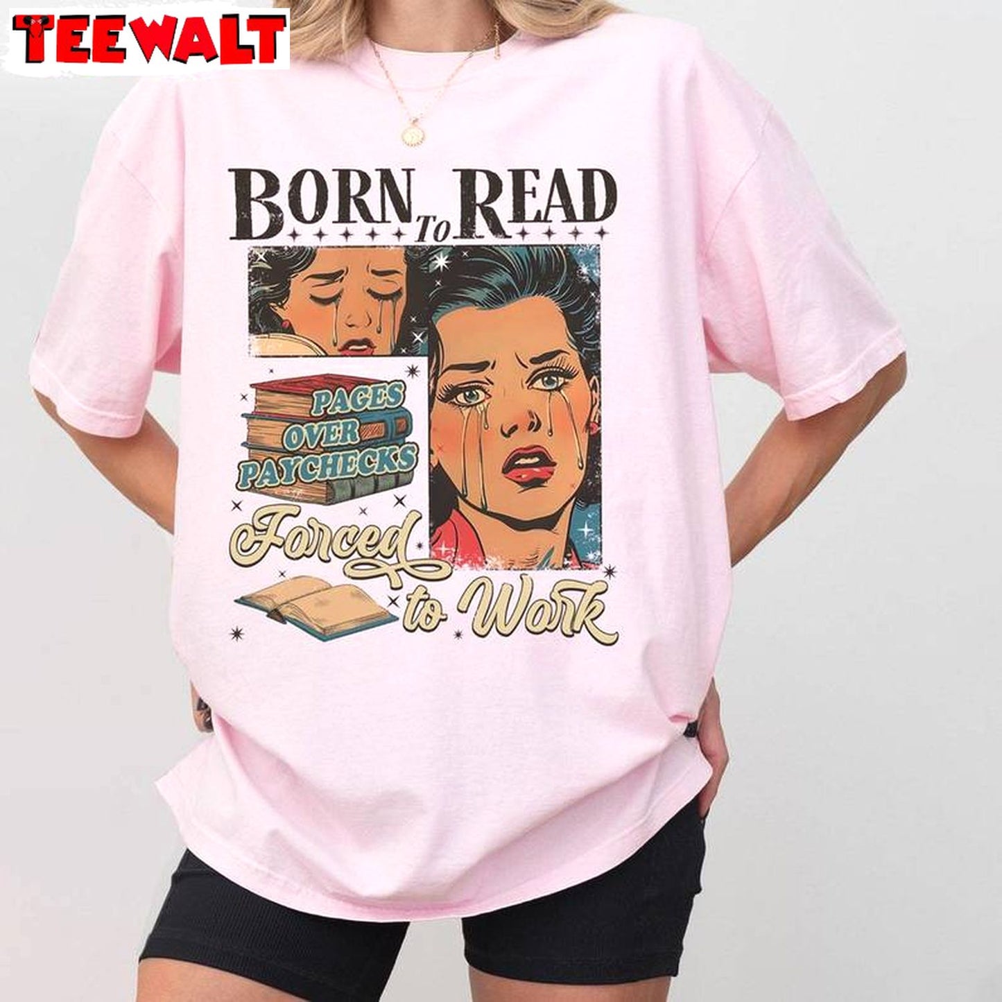 Bookish Reading Comfort Colors Sweater, Unique Born To Read Bookish