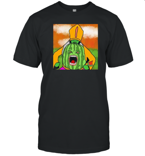 Drawing Painting Angry Watermelon Priest T-Shirt