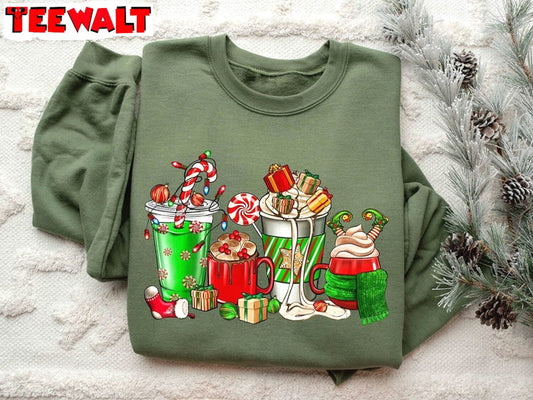 Christmas Coffee Sweatshirt, Coffee Lover Gift, Crewneck Sweatshirt