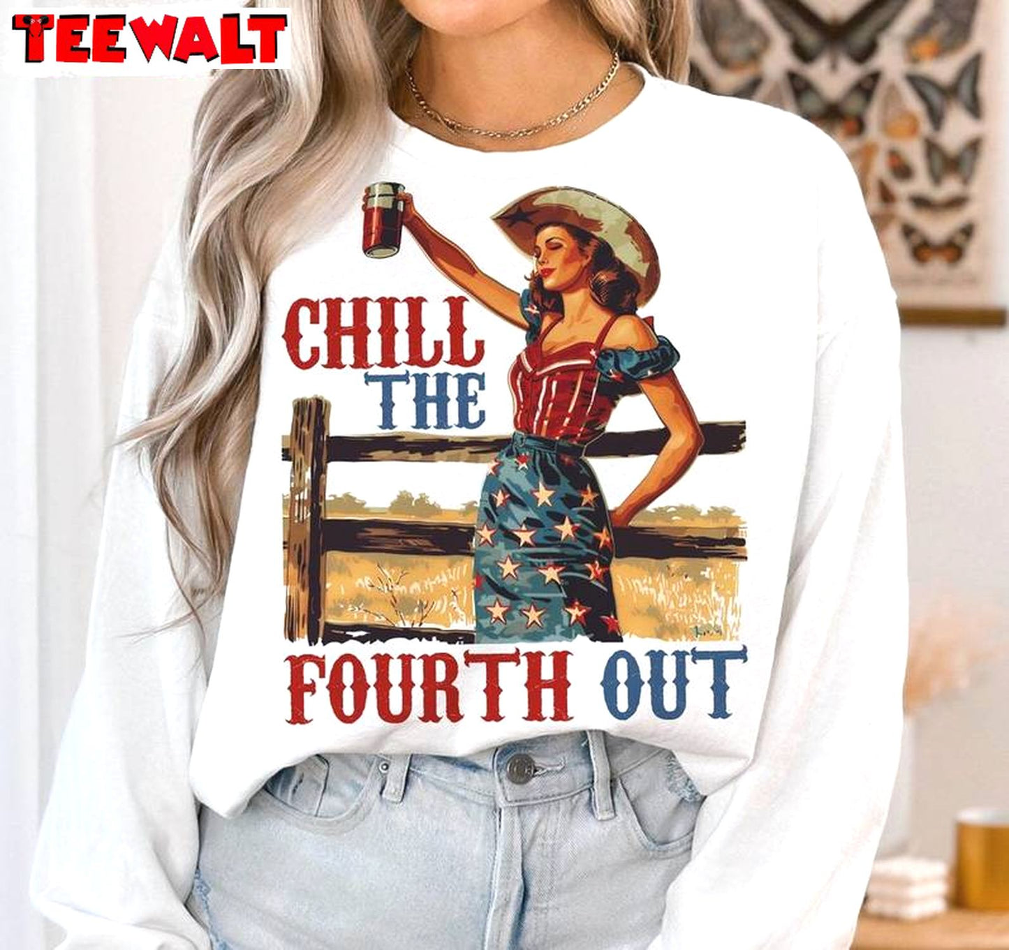 Retro Chill The Fourth Out Shirt, New Rare Independence Day Sweater