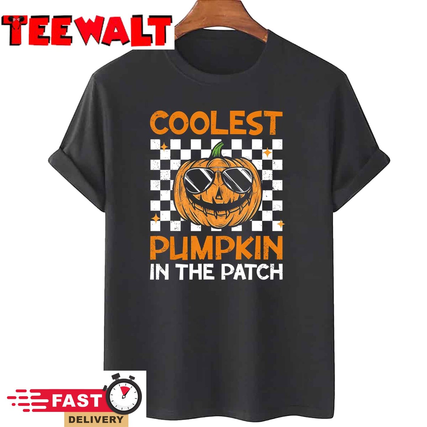 Retro Coolest Pumpkin In The Patch Groovy Halloween Unisex T-Shirt