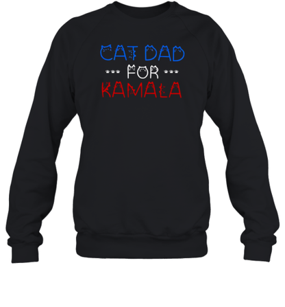 Cat Dad For Kamala President Harris 2024 T-Shirt