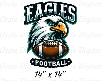 Eagles Mascot Retro Football Season Game Day T-Shirt