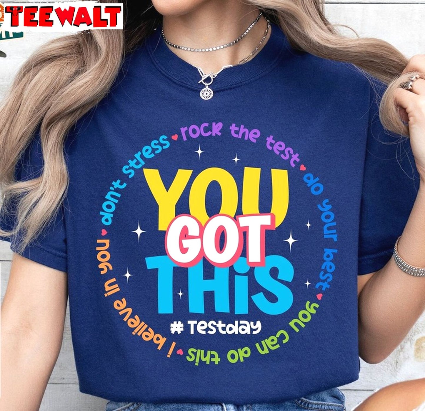 You Got This Trendy Shirt, Test Day Teacher Crewneck Sweatshirt Long Sleeve