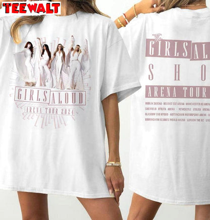 Trendy Girls Aloud Shirt, Unique Girls Aloud Arena Tour 2024 Short Sleeve Crewneck