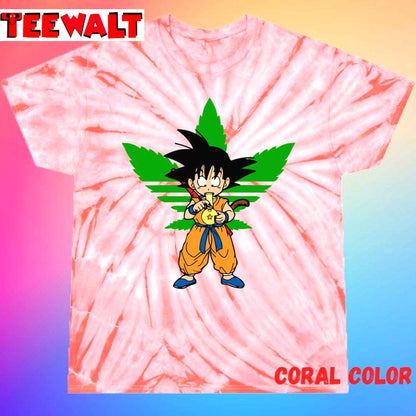 Goku Funny Canabis Unisex Tie Dye T-Shirt