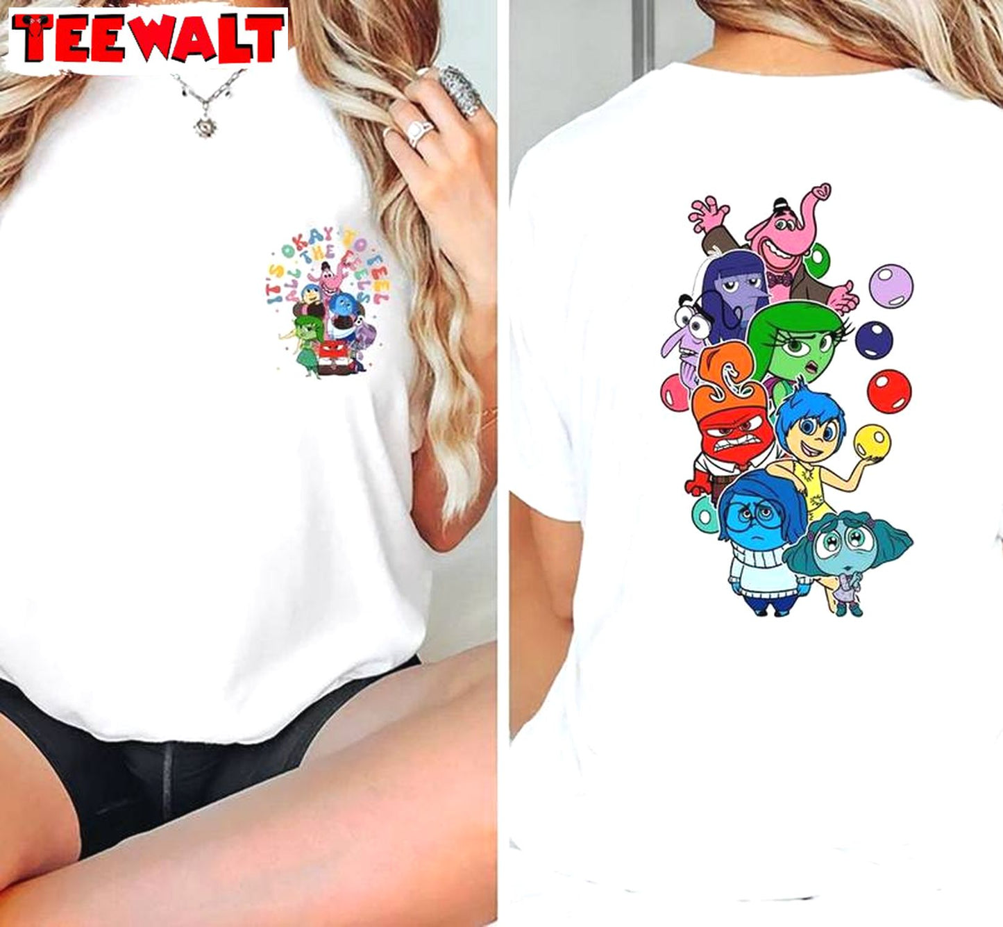 New Rare Everyday Is Full Of Emotions Shirt, Inside Out Inspired Crewneck Tee Tops