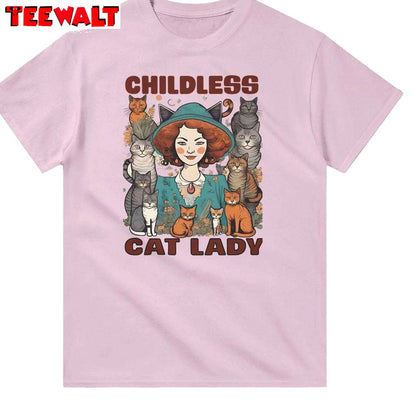 Unique Childless Cat Lady Shirt, Anti Republican Long Sleeve Tee Tops