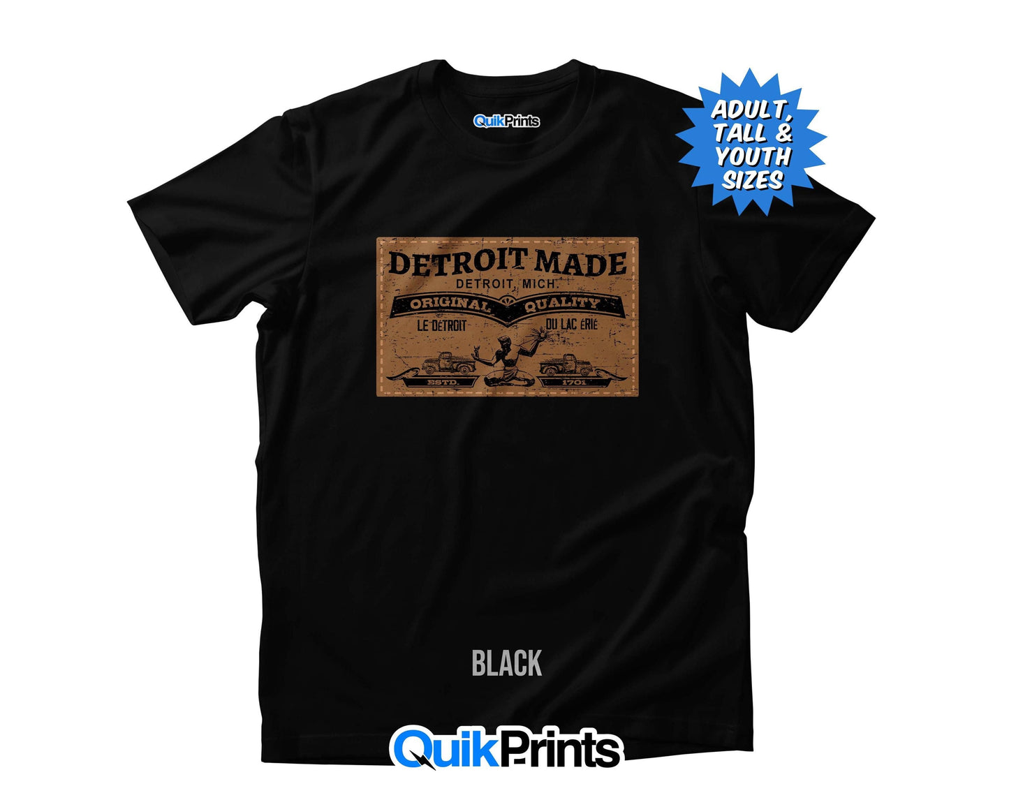 Detroit Made Patch Shirt - Custom T-Shirts For All Sizes