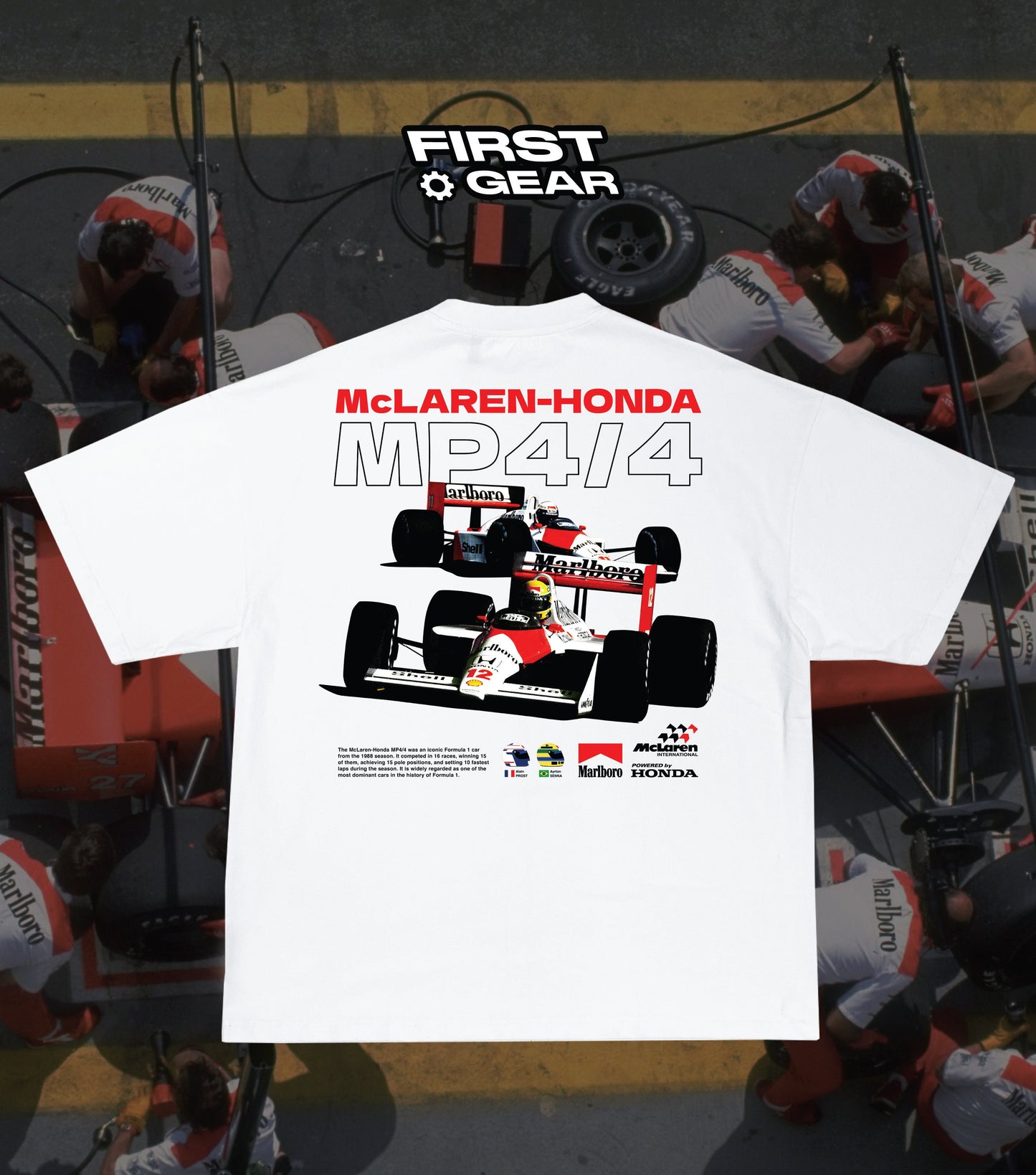 McLaren Mp4-4 Racing Tee For Car Enthusiasts