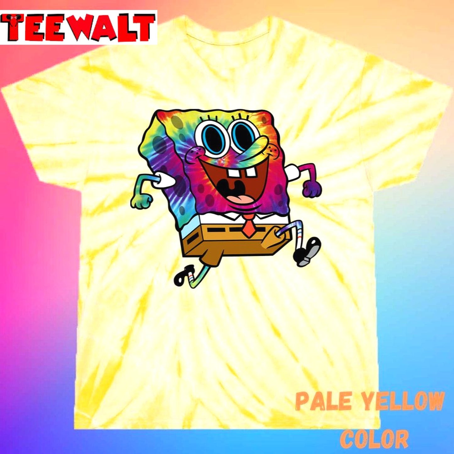 Trippy Spongebob Unisex Tie Dye T-Shirt