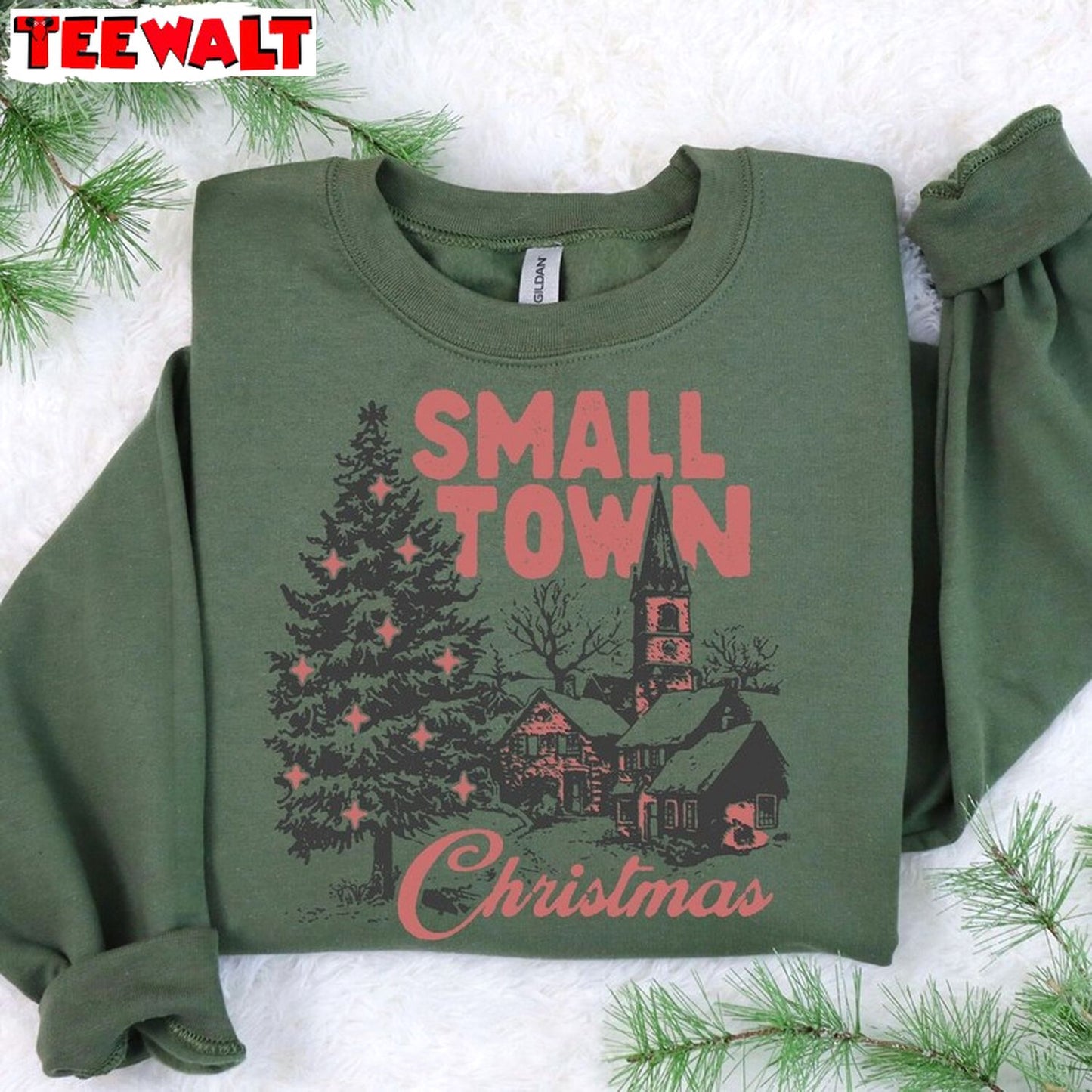 Small Town Christmas Sweatshirt, Cute Holiday CountrShirt