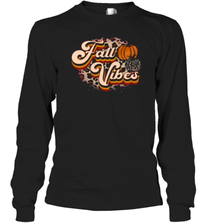 Leopard Print Fall Vibes Teacher T-Shirt