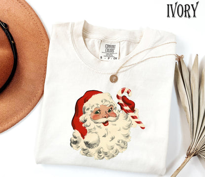 Retro Santa Christmas Holiday Tee