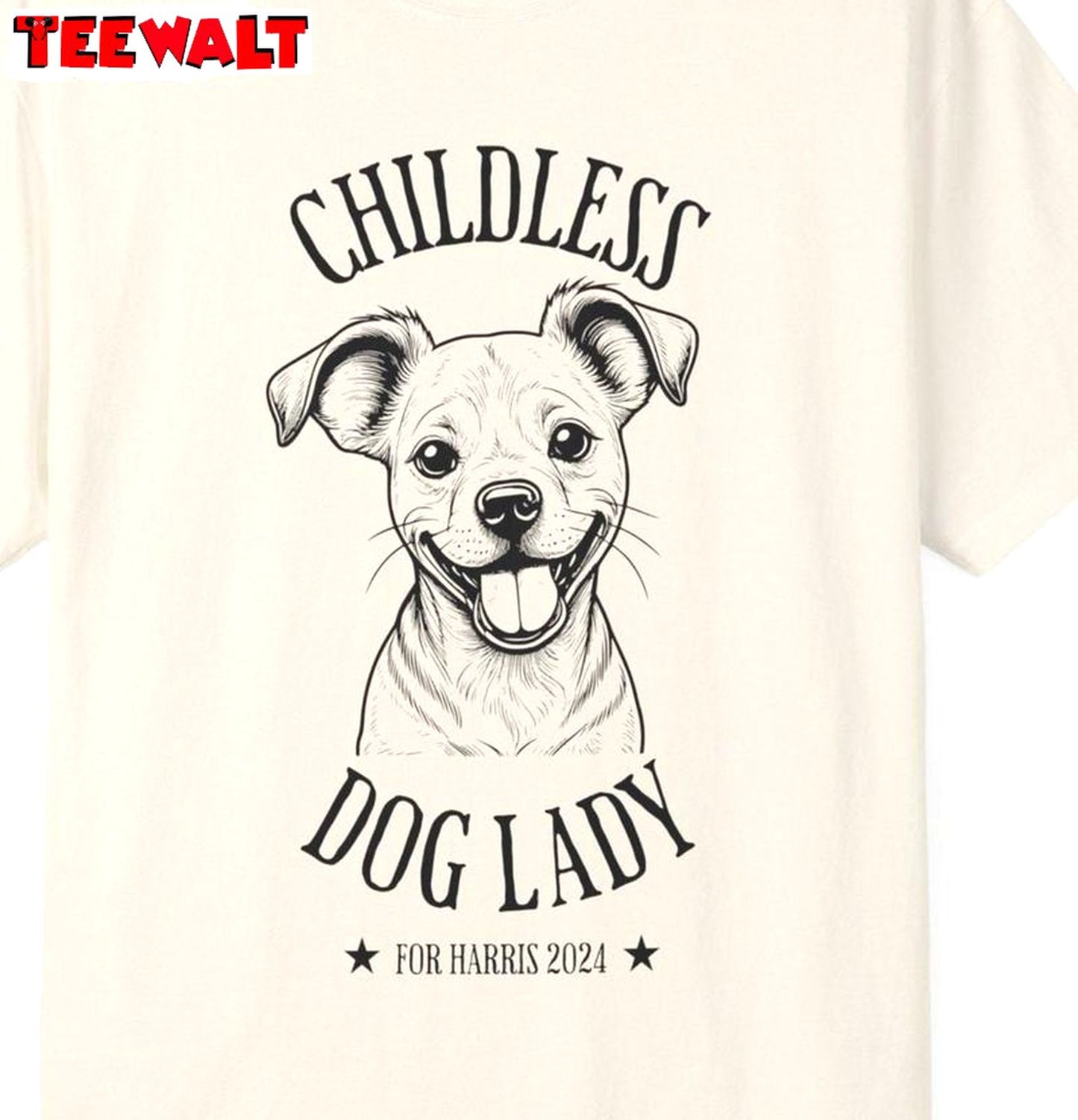 2024 Childless Dog Ladies For Kamala Shirt, Miserable Dog Lady Crewneck Tee Tops