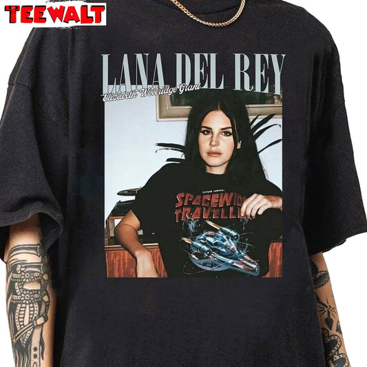 Blue Banisters Album Inspirational Crewneck, Groovy Lana Del Rey Tour