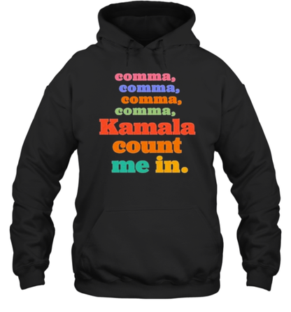 Comma Comma Retro Kamala Count Me In! T-Shirt