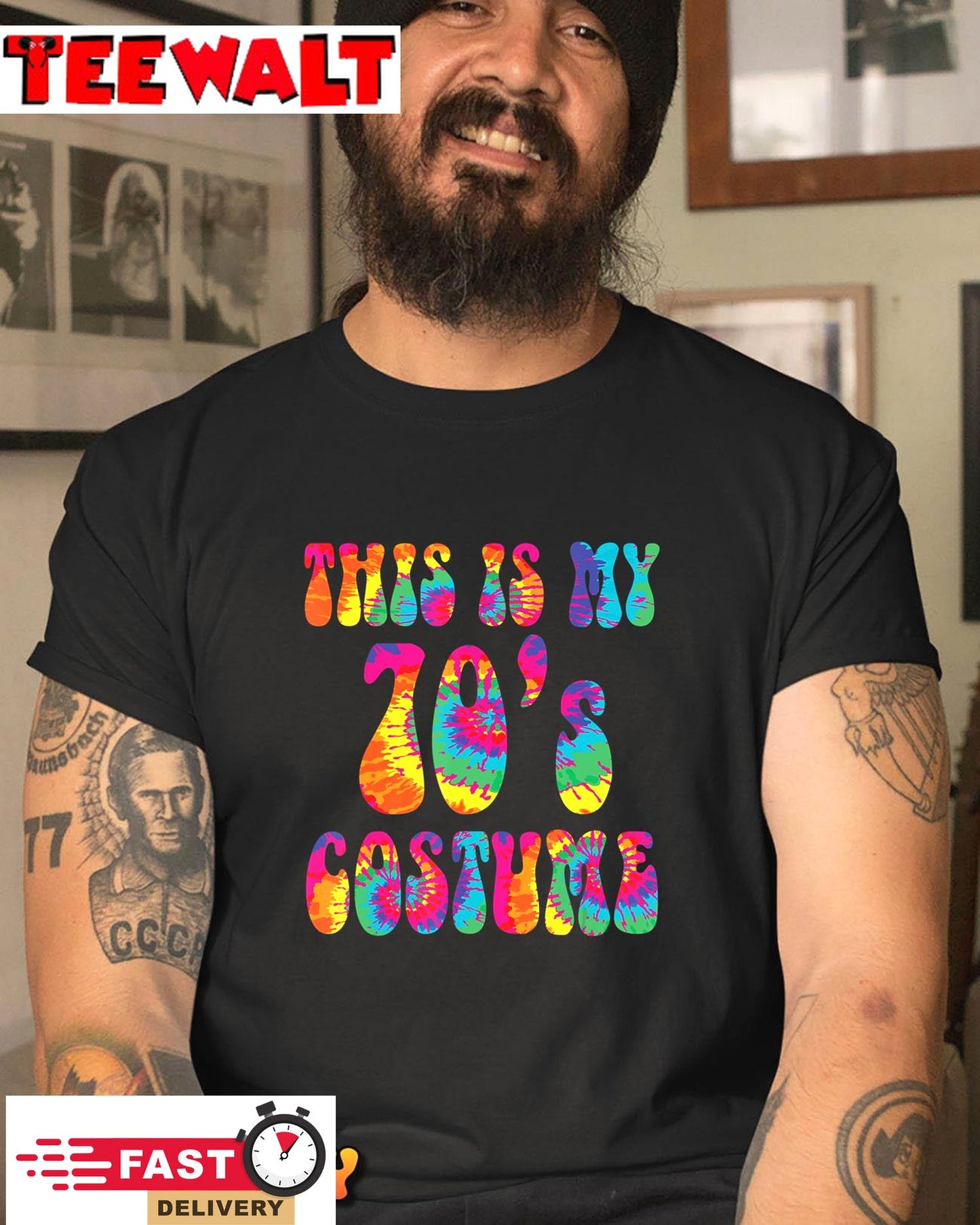 This Is My 70's Costume Funny Groovy Tie Dye Halloween T-Shirt