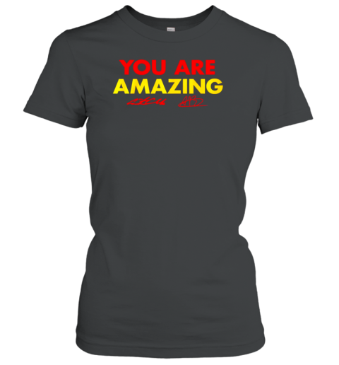 Caitlin Clark And Aliyah Boston You Are Amazing Signatures T-Shirt