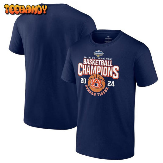 Auburn Tigers 2024 SEC Men's Basketball Conference Tournament Champions T-Shirt