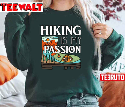 Boot Art Hiking Is My Passion Camping Unisex Hoodie