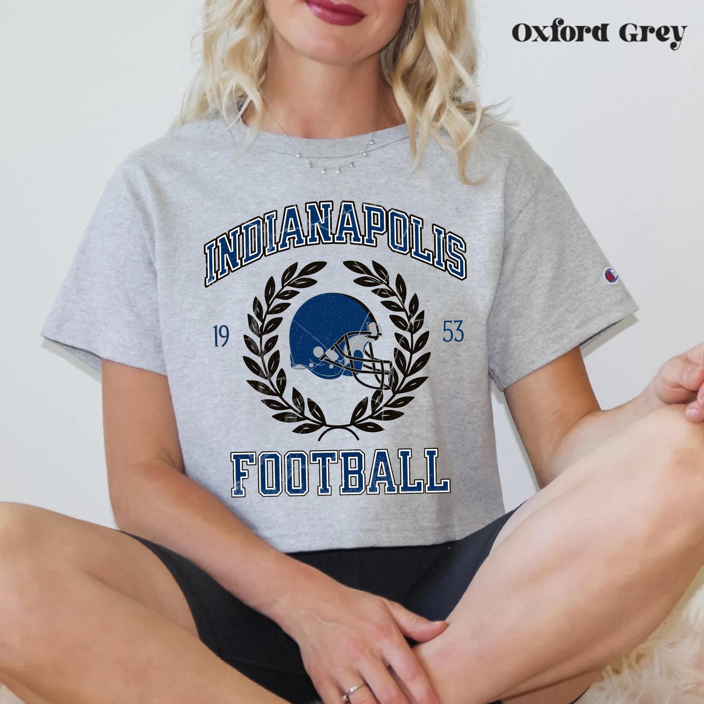 Indianapolis Football Crop Top - Retro Game Day Outfit Vintage Shirt