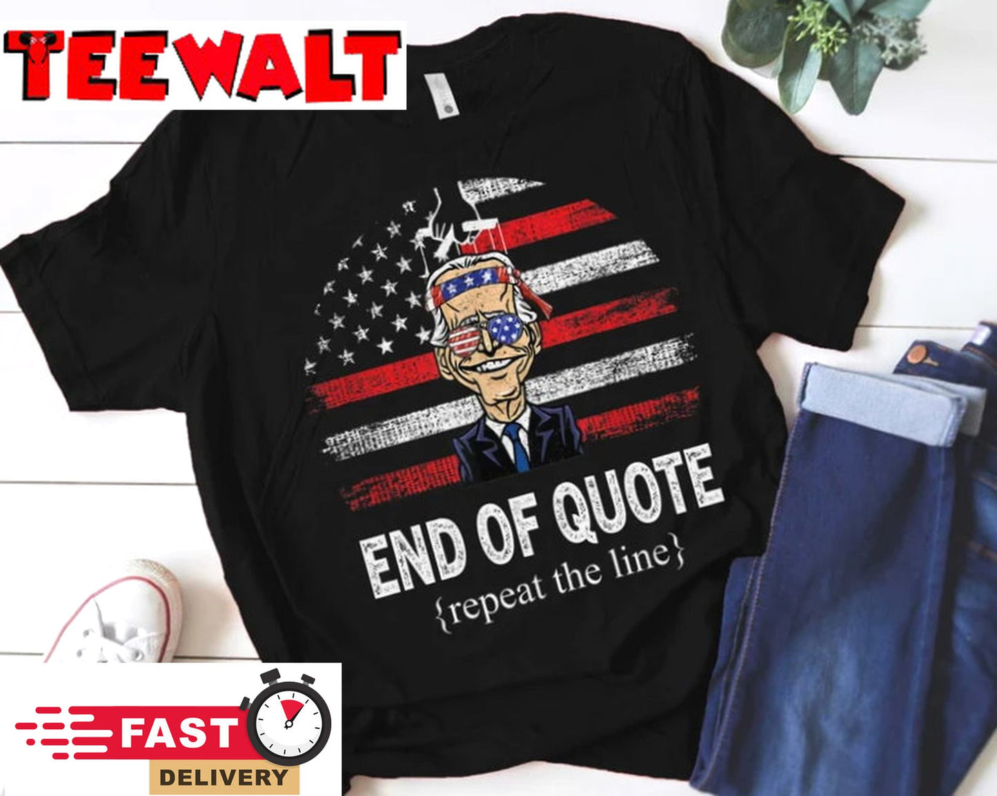 End of Quote Repeat the Line, Funny Biden meme Shirt