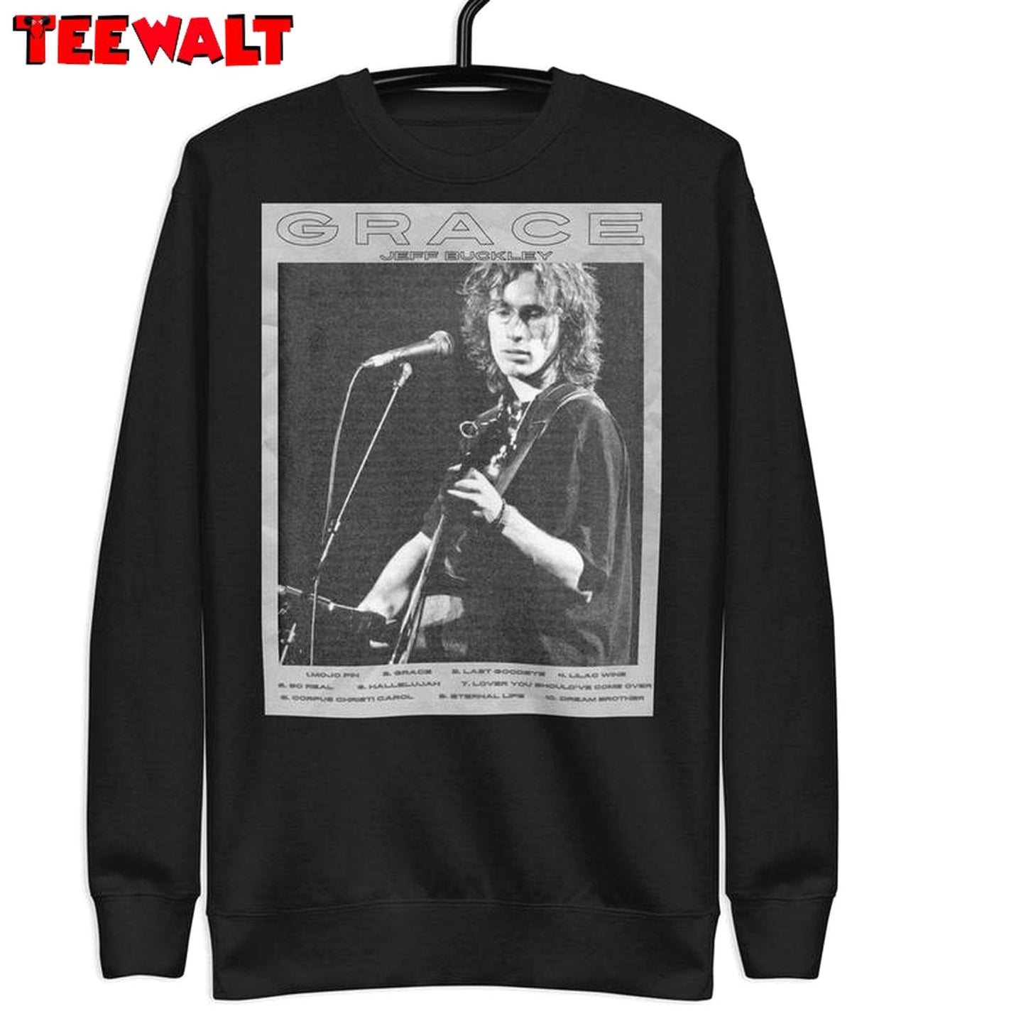 Jeff Buckley Album Groovy Sweatshirt, New Rare Jeff Buckley Crewneck Long Sleeve