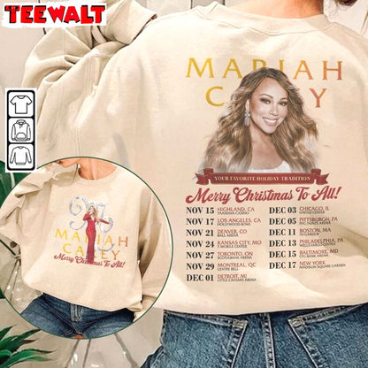 Mariah 1arey All I Want To Christmas Music Shirt, For Family