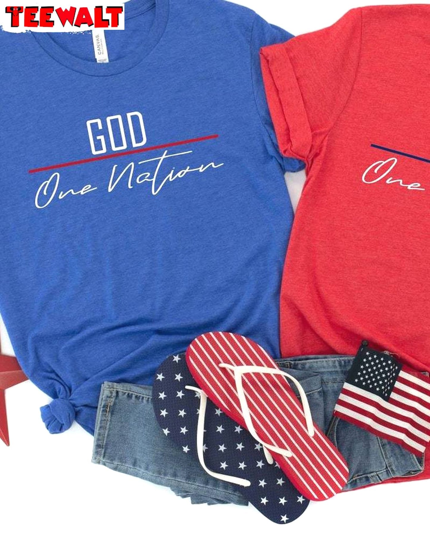 Cool Design One Nation Under God Shirt, God New Rare Unisex Hoodie Short Sleeve