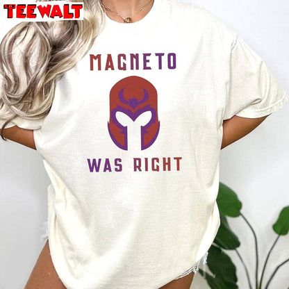 Groovy Magneto Was Right Shirt, Must Have Xmen 97 Unisex Hoodie Crewneck