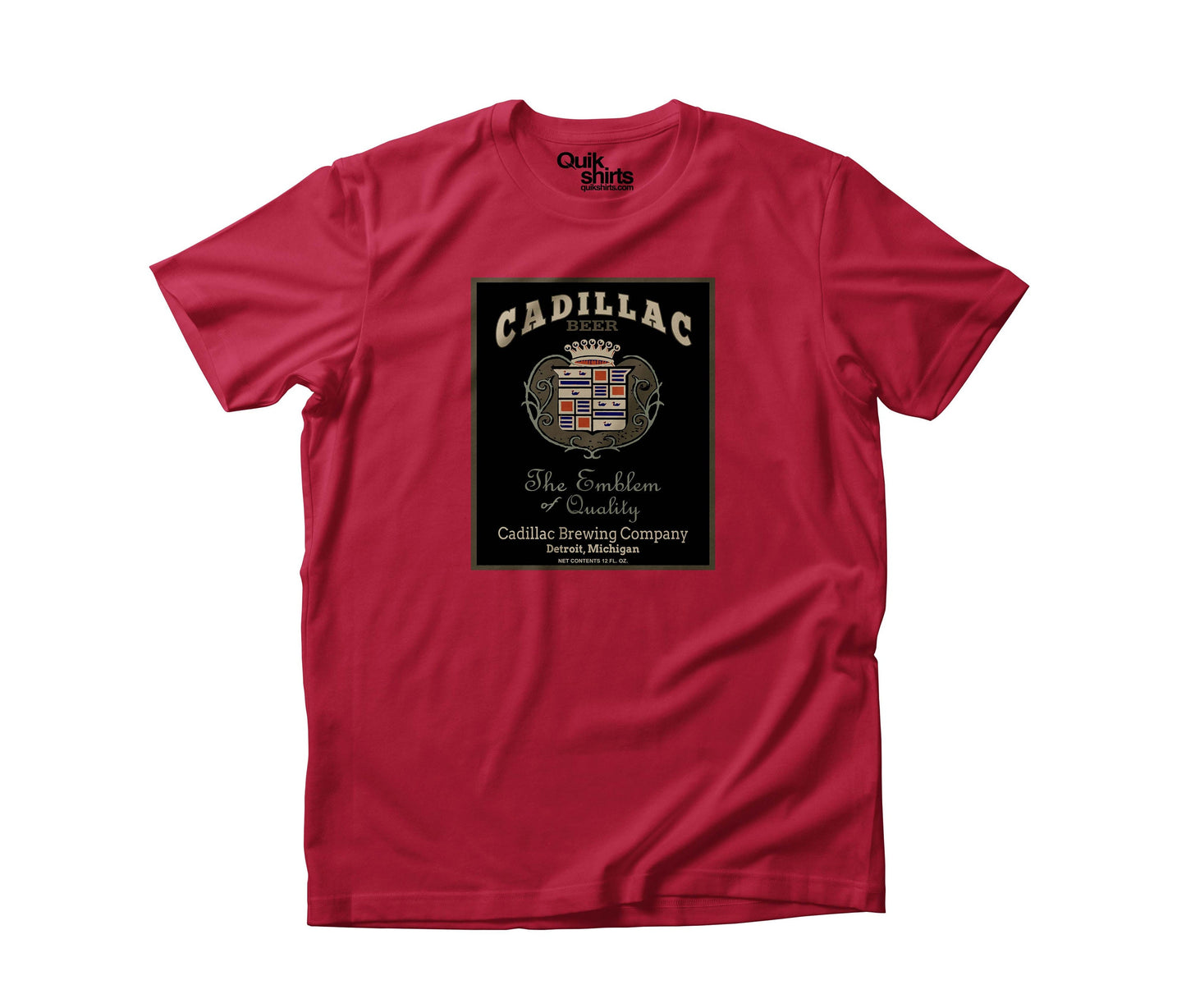 Cadillac Beer Detroit Michigan Custom Made T-Shirts