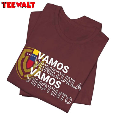 Comfort La Vinotinto Logo T Shirt , Limited Mano Tengo Fe Shirt Short Sleeve