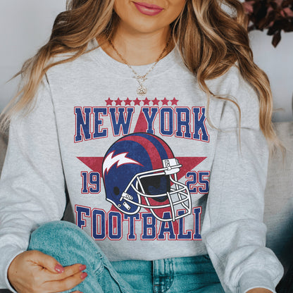 Giant Sweatshirt New York Football Crewneck Vintage Ny Fan Gift T-Shirt