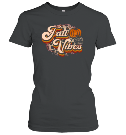 Leopard Print Fall Vibes Teacher T-Shirt