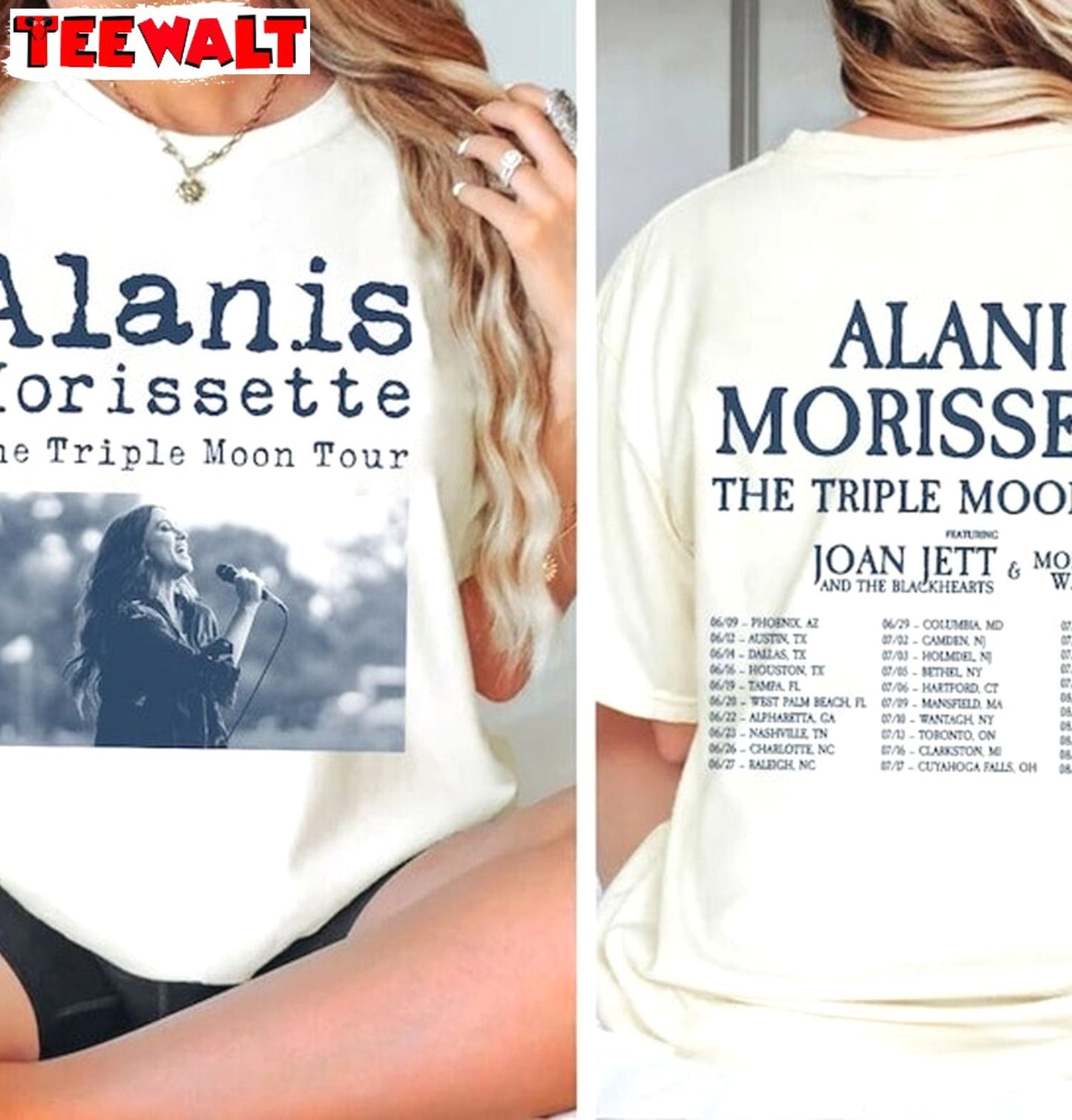 New Rare Alanis Morissette Shirt, The Triple Moon Tour 2024 T Shirt Long Sleeve