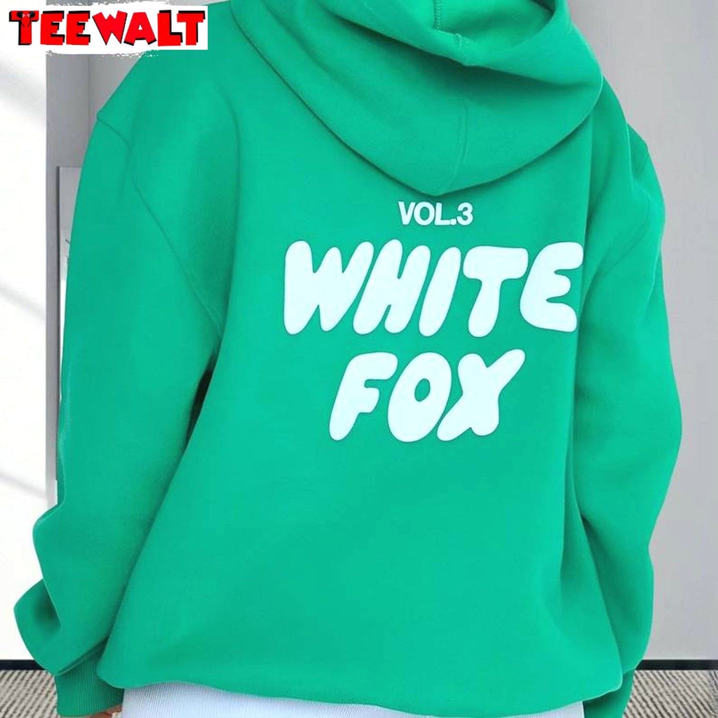 Whitefox Letter Hoodie, Basic Unisex T Shirt Crewneck