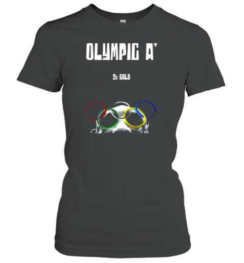 Alysha Clark wearing Olympic a 2x gold T-Shirt