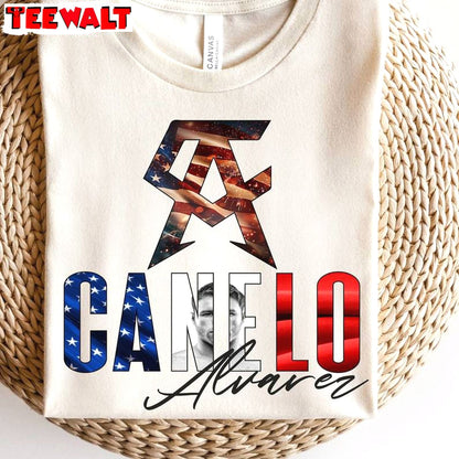 Canelo Usa Fanart Shirt, Trendy Crewneck Sweatshirt T-shirt