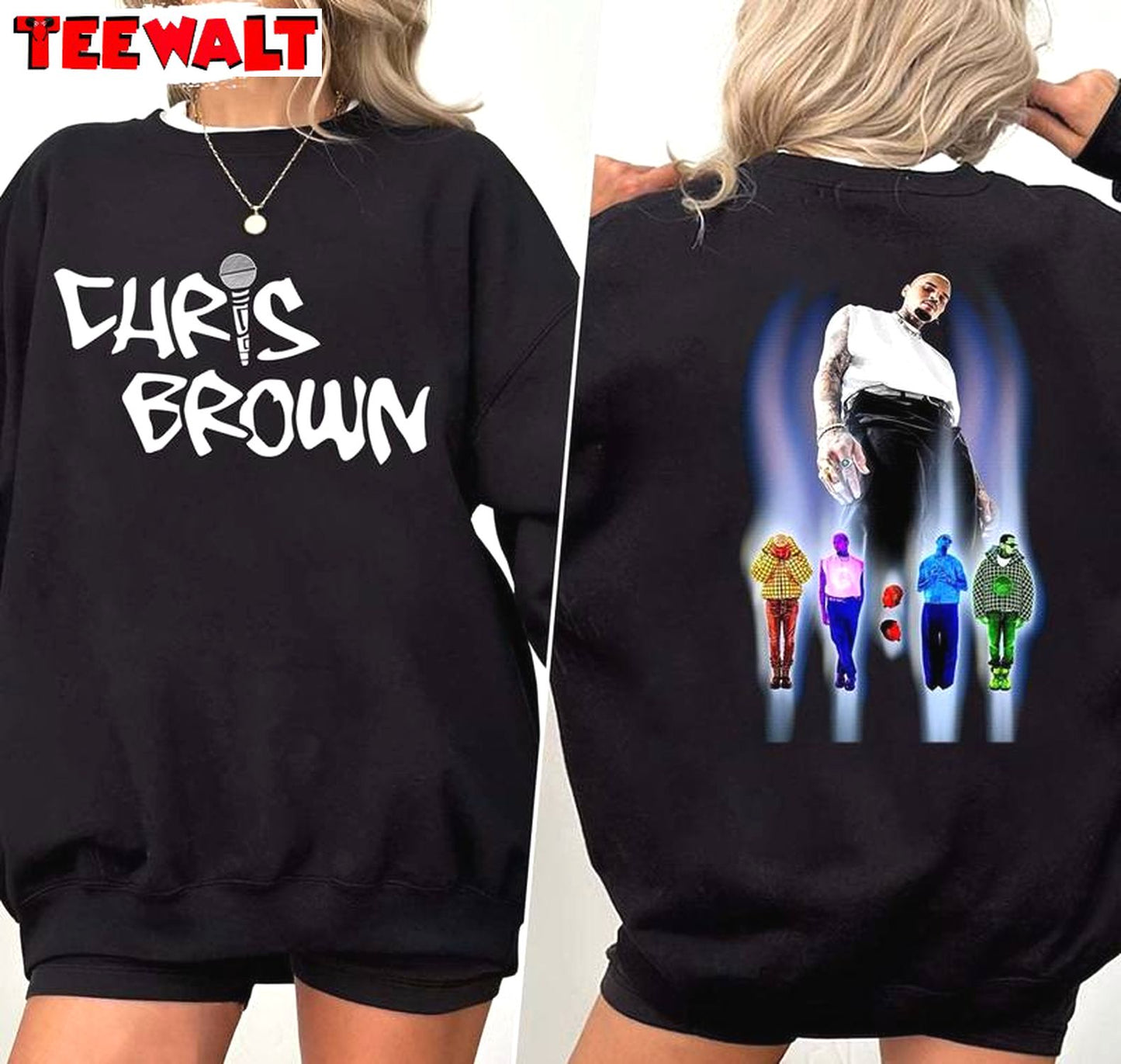 Chris Brown Breezy Cool Design Shirt , Groovy Chris Breezy 11 11 Short Sleeve Crewneck