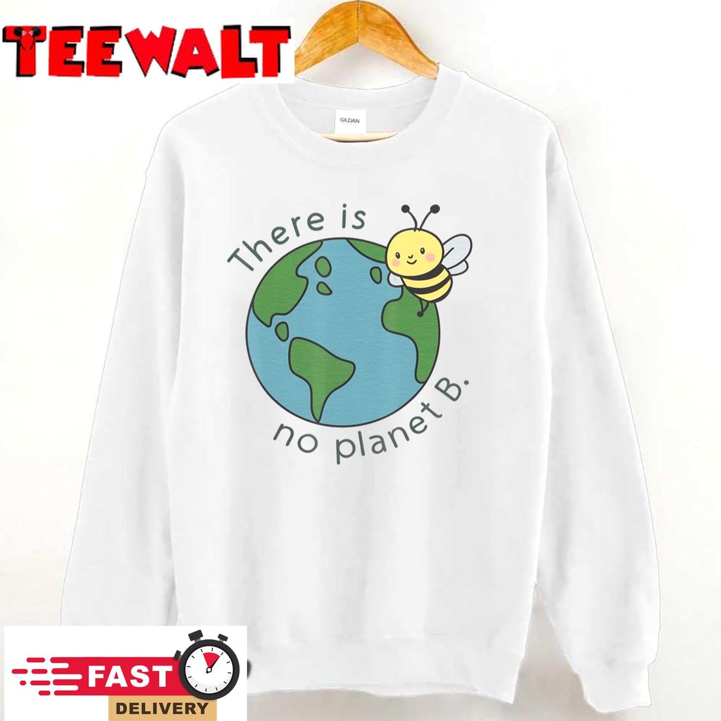 Happy Earth Day 2024 Cute Planet Bee Mother Earth Aesthetic T-Shirt