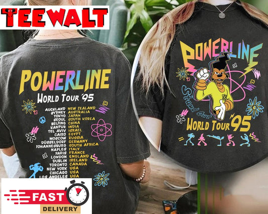 Two Sided Powerline Stand Out World Tour 95 Comfort Colors T-shirt