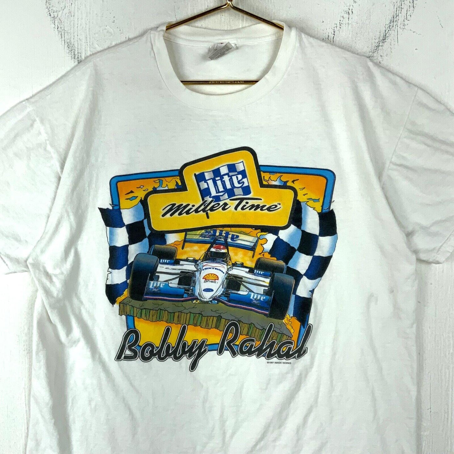 NHRA Drag Racing T-Shirt 1997 Bobby Rahal Miller Lite XL