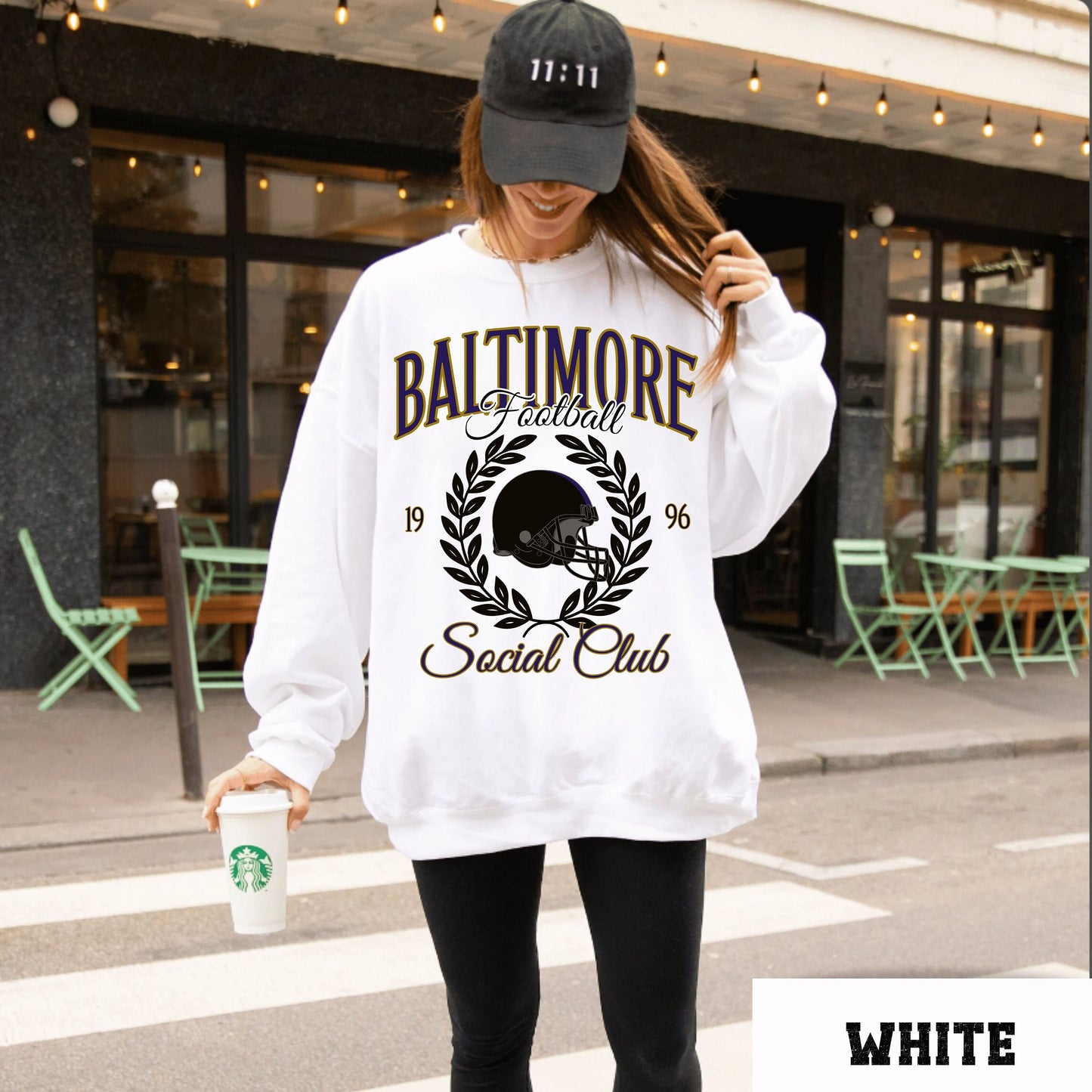 Vintage Baltimore Football Sweatshirt - Retro Raven Crewneck Gift Shirt